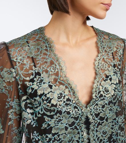 Blouse en dentelle de soie mélangée - Valentino Garavani - Modalova