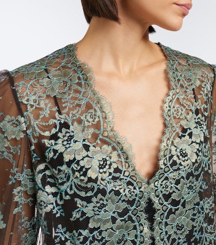 Blouse en dentelle et georgette - Valentino Garavani - Modalova