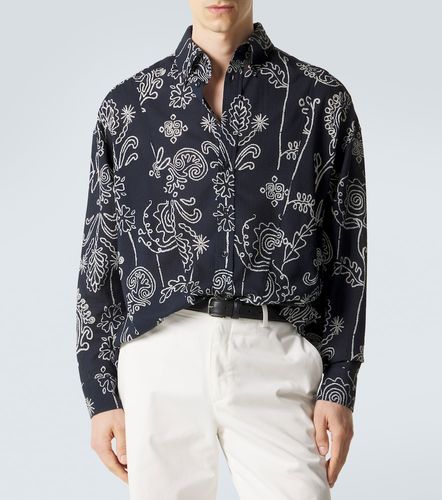 Chemise en seersucker de coton imprimé - Giorgio Armani - Modalova