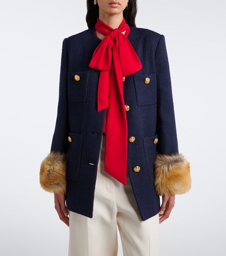 Veste en laine mélangée et shearling - Valentino Garavani - Modalova