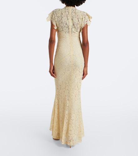 Robe longue Laia en coton mélangé et dentelle - De La Vali - Modalova