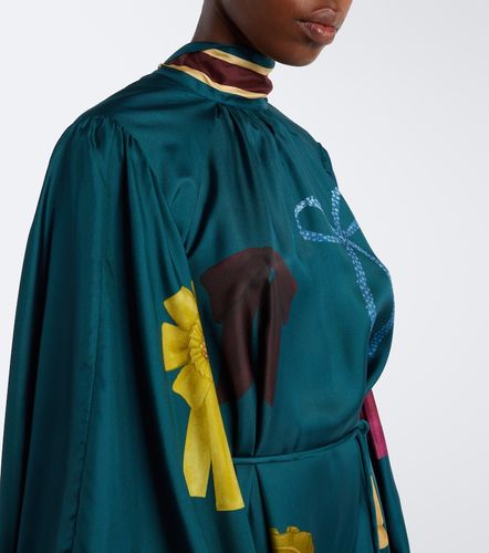 Alémais Robe Rosette en soie à imprimé - Alemais - Modalova