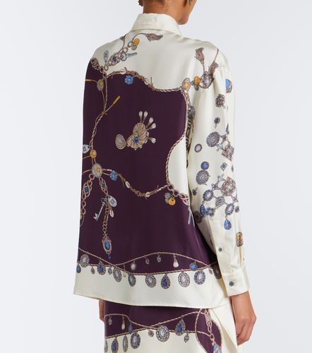 Chemise en sergé de soie à imprimé - Versace - Modalova