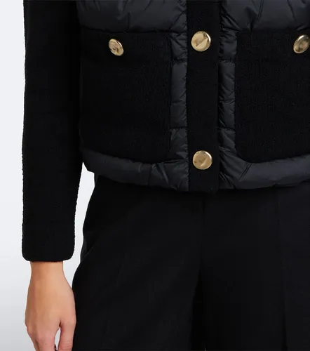 Cardigan matelassé en laine mélangée - Moncler - Modalova