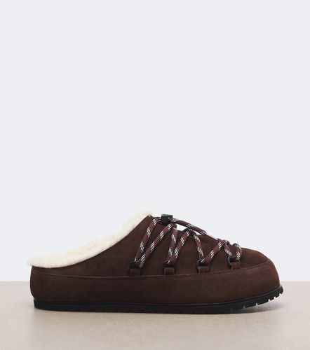 Prada Mules en daim et shearling - Prada - Modalova