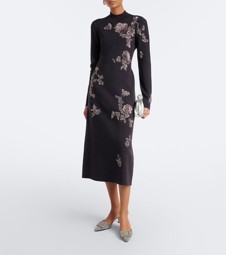 Robe pull en laine mélangée à perles - Oscar de la Renta - Modalova