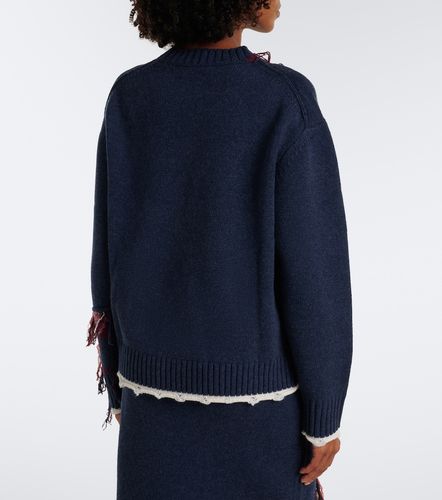Pull en intarsia de laine à franges - Erdem - Modalova