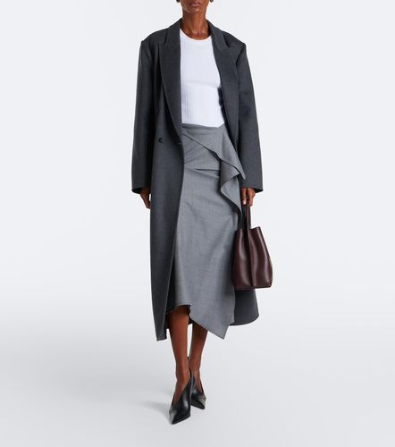 Jupe midi asymétrique en laine - Victoria Beckham - Modalova