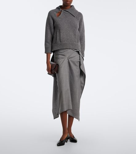 Jupe midi asymétrique en laine - Victoria Beckham - Modalova