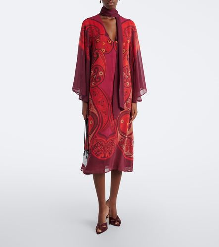 Robe midi Alchemy en soie à imprimé - La DoubleJ - Modalova