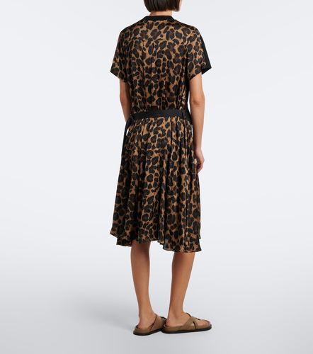 Robe midi en coton à motif léopard - Sacai - Modalova