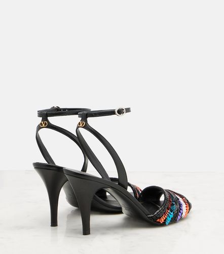 Sandales en cuir à sequins - Valentino Garavani - Modalova