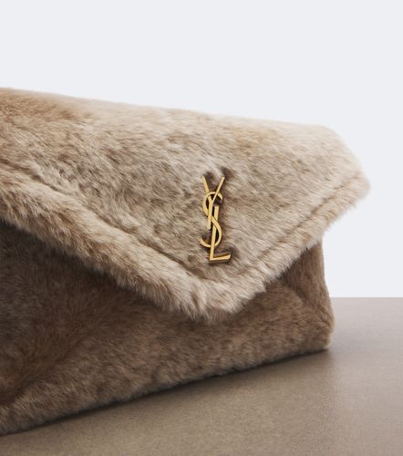 Pochette Cassandre Large en shearling - Saint Laurent - Modalova