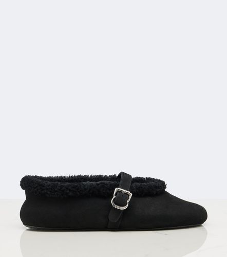 Alaïa Ballerines Mary Jane en daim et shearling - Alaia - Modalova