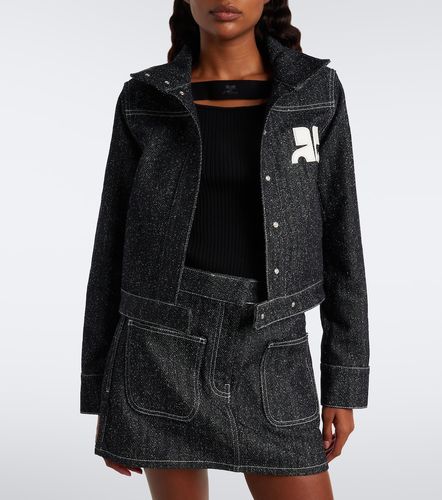 Courrèges Veste en denim façon tweed à logo - Courreges - Modalova