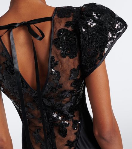 Robe longue en satin de soie à sequins - Rodarte - Modalova