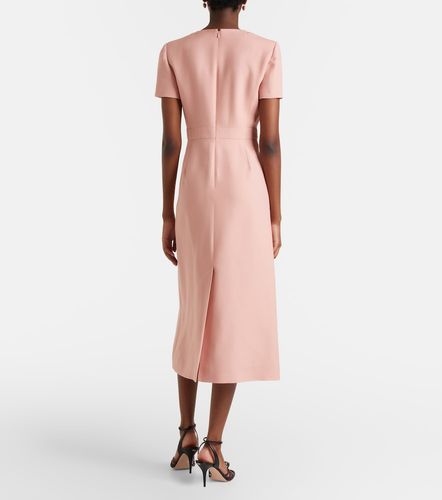 Robe midi en laine et soie à appliqué - Valentino Garavani - Modalova