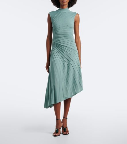 Alaïa Robe midi Ray en laine vierge - Alaia - Modalova
