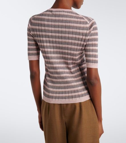 Pull en cachemire et soie à rayures - Prada - Modalova