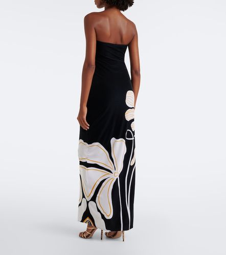 Robe longue Yves en velours à fleurs - Cala de la Cruz - Modalova