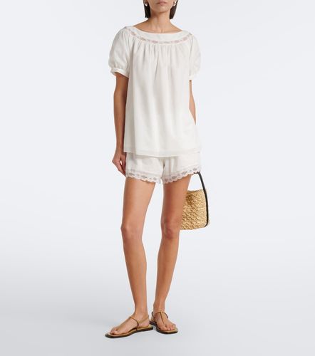 Short Marilyn en coton à dentelle - Posse - Modalova