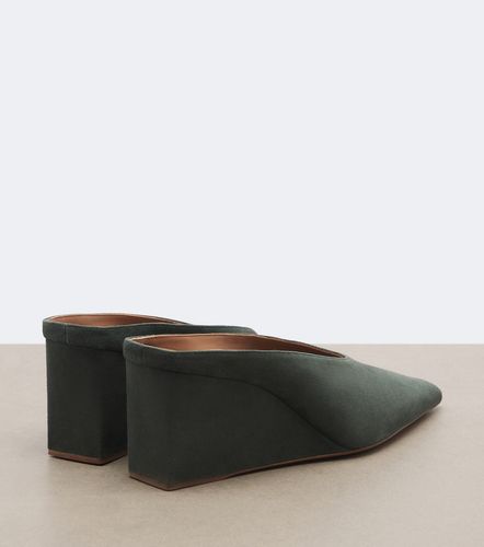 Alaïa Mules compensées Cube en daim - Alaia - Modalova