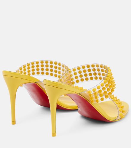 Mules Spike Only 85 en cuir verni et PVC à clous - Christian Louboutin - Modalova