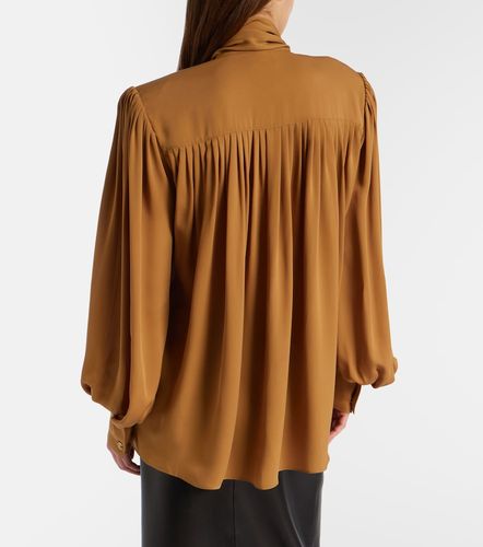 Blouse Vali plissée en georgette de soie - Khaite - Modalova