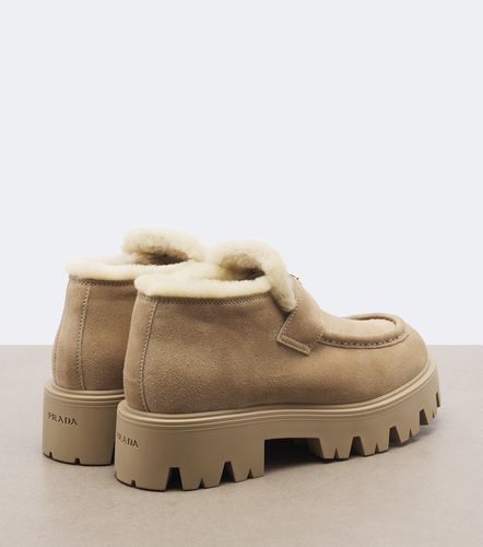 Prada Bottines en daim et shearling - Prada - Modalova