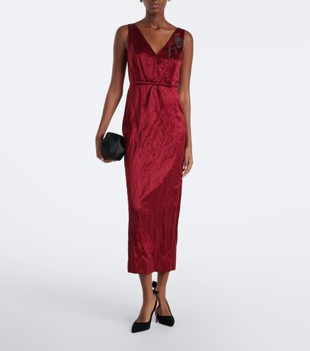 Robe de cocktail en satin à ornements - Erdem - Modalova