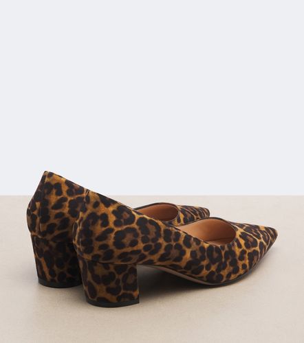 Escarpins Aylin en daim à motif léopard - Gianvito Rossi - Modalova