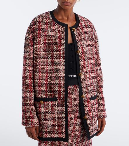 Veste en tweed de laine mélangée - Versace - Modalova