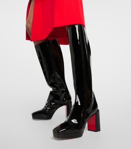 Bottes Alleo à plateau en cuir verni - Christian Louboutin - Modalova