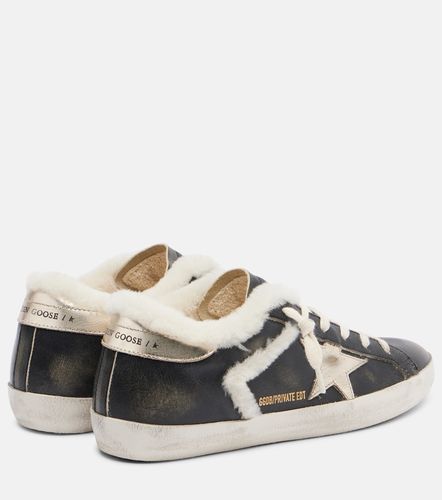 Baskets Super-Star en cuir et shearling - Golden Goose - Modalova