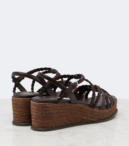 Espadrilles compensées Nyra en cuir et daim - Jimmy Choo - Modalova