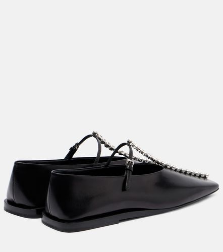 Ballerines en cuir à cristaux - Jil Sander - Modalova