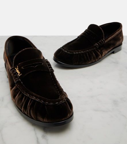 Mocassins Le Loafer en velours - Saint Laurent - Modalova
