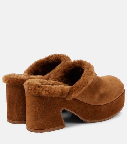 Mules Lyss 55 en daim à plateforme - Gianvito Rossi - Modalova