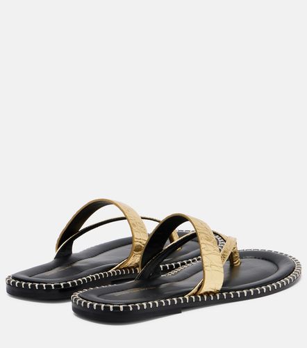 Mules en cuir embossé - Dries Van Noten - Modalova