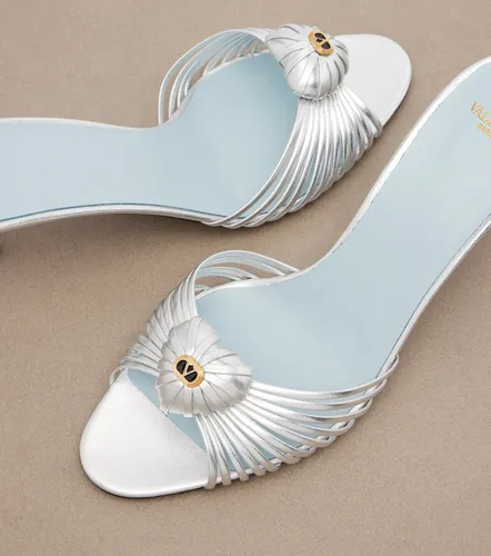 Mules Cœur Royal en cuir métallisé - Valentino Garavani - Modalova