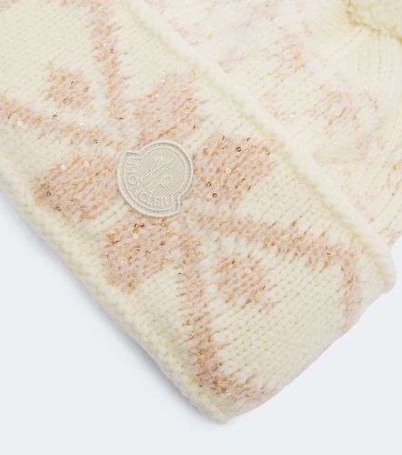 Bonnet en laine mélangée à sequins - Moncler - Modalova