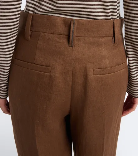 Pantalon Monili ample en lin - Brunello Cucinelli - Modalova