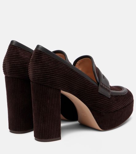 Escarpins en velours côtelé et cuir - Gianvito Rossi - Modalova