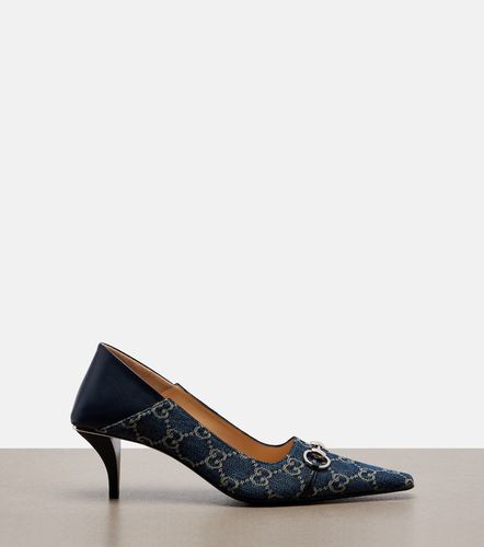 Escarpins Vittoria en denim et cuir - Gucci - Modalova