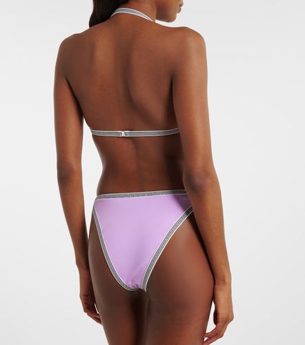 Culotte de bikini à logo brodé - Versace - Modalova