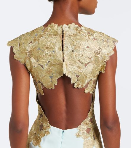 Robe longue à broderies - Costarellos - Modalova