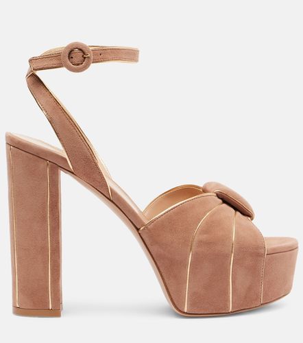 Sandales à plateau en daim - Gianvito Rossi - Modalova