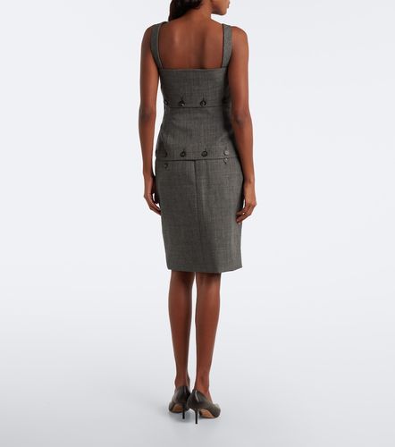 Jupe midi en laine vierge à boutons - Ferragamo - Modalova