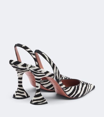 Escarpins slingback Holli en cuir façon poulain - Amina Muaddi - Modalova