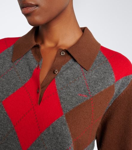 Polo en cachemire à motif argyle - Prada - Modalova